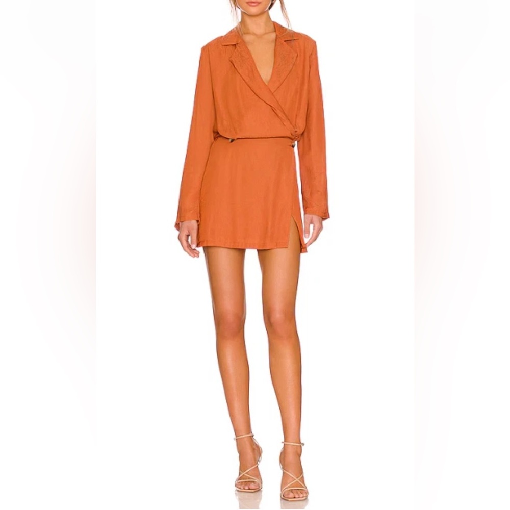 Free People Terracotta Long Sleeve Dress